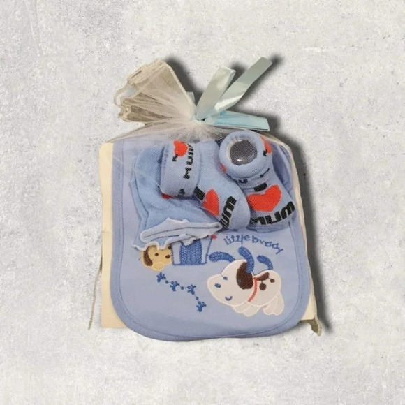 Little Buddy Dog Bib, Mittens, Socks Gift Set - Picture 2 of 6